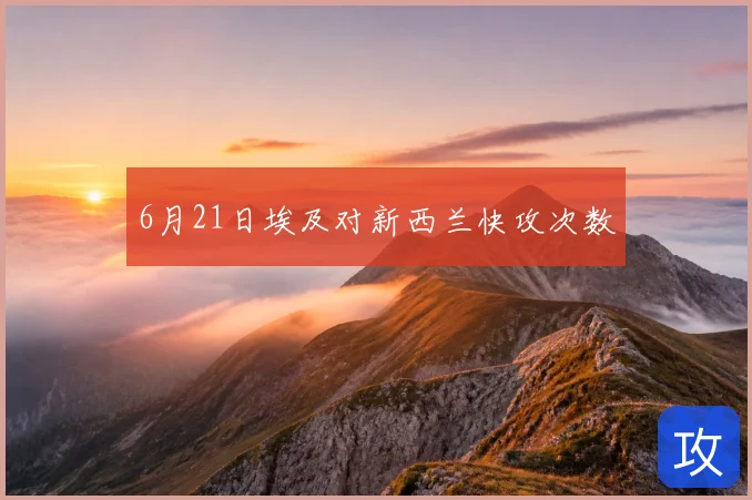 6月21日埃及对新西兰快攻次数